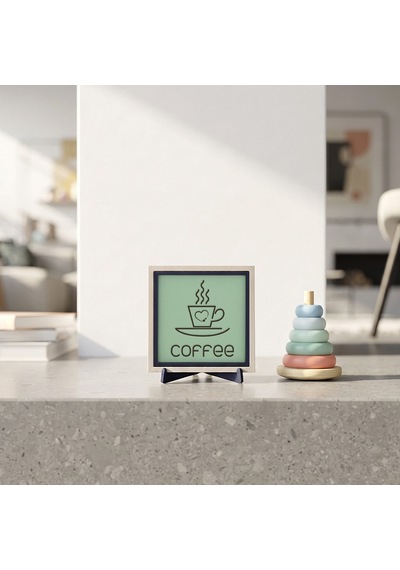 Kalp Figürlü Modern Coffee Dekoratif Parça, Çalışma Masanıza Neşe Katan Aksesuar 10x10 Cm