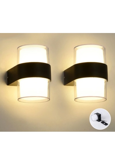 2 Adet Duvar Led Lamba 12w Gün Işık3200k Bahçe Teras Iç&dış Mekan Gün Işığı