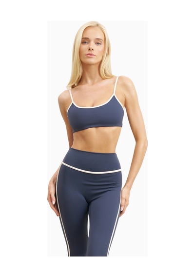 Because Of Alice Base Contrast Trim Cami Bra Tamamlayıcı Spor Sütyeni Mavi