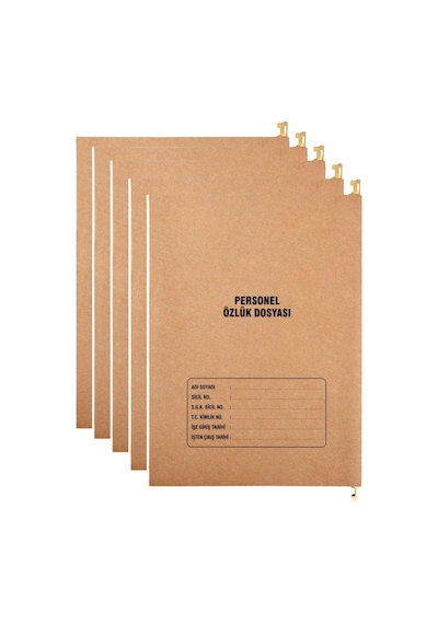 Metal Askılı Personel Özlük Dosyası 8 Yapraklı 5 Li Paket