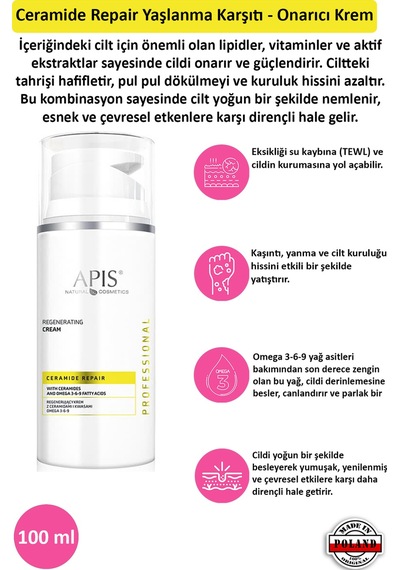Apis Natural Ceramide Repair Onarıcı Krem 100 ML