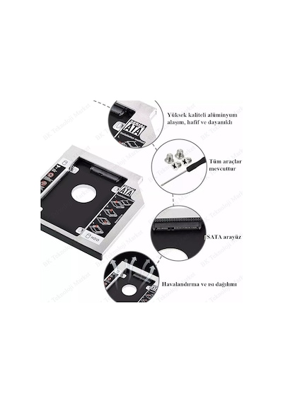 9.5Mm Sata 3.0 2.5 İnch Notebook Hdd Ssd Caddy Kızak Kutu