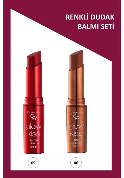 Glow Kiss No: 06 - No: 05 Renkli Dudak Nemlendirici Seti