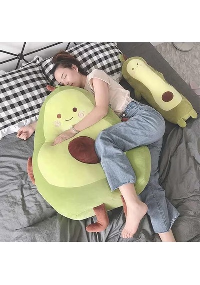 2'li Büyük Jumbo Boy Avokado Peluş Oyuncak Ve Orta Boy Avokado