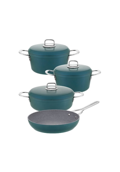 Hascevher Clarissa 7 Pcs Granit Elmas Tencere Seti 1822ten26kar26tv Renk Su Yeşili Yeşil