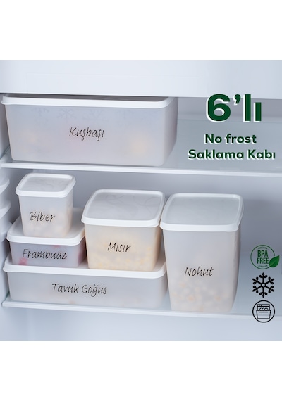 Porsima 1155 Alaska No Frost -20°C 6'lı Dondurucu Saklama Kabı