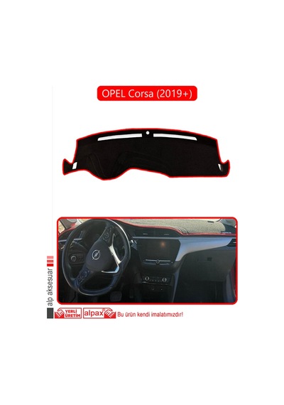 Opel Corsa 2019 + Torpido Koruma Halısı Kırmızı Kenar