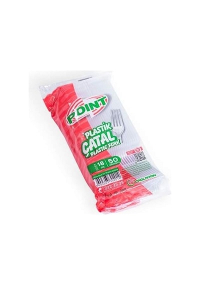Point Plastik Lüx Şeffaf Çatal - 18 Cm. - 3.2 Gr. - 50 Adetlik 3 Paket Şeffaf