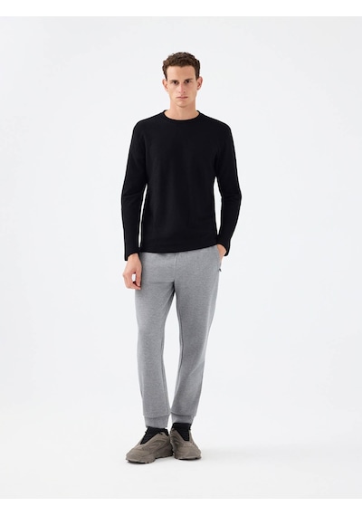Loft Regular Fit Siyah Erkek Uzun Kollu T-shirt Lf2040679 Siyah