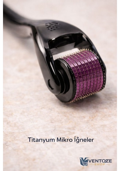 Dermaroller 0.5 Mm Titanyum 540 İğneli Cilt Yenileyici Saç Ve Sakal Bakım Masaj Aleti Çok Renkli