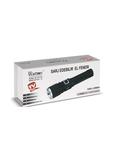 Cree Tg Led 1000 Lümen Göstergeli Fonksiyonel El Feneri Çok Renkli