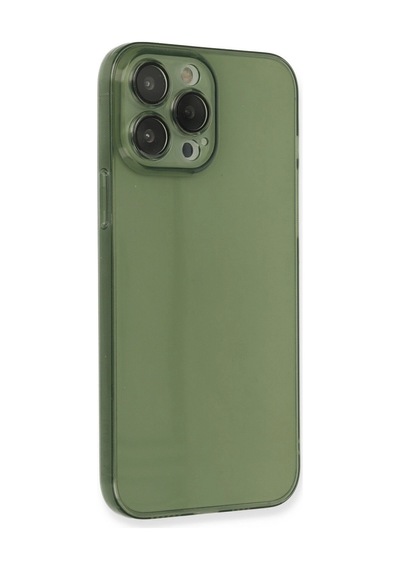 Apple Uyumlu  iPhone 13 Pro Kılıf Fly Lens Silikon Yeşil