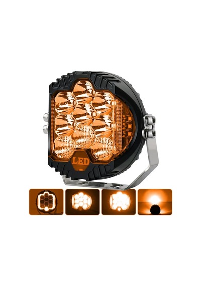Baja Style 6.5" Turuncu Cree Led Spot Projektör Çalışma Lambası Off Road Spot Sel Kombo Delici Yayıcı Işık Çubuğu Pod Araç Motorsiklet Işıkları Yardım