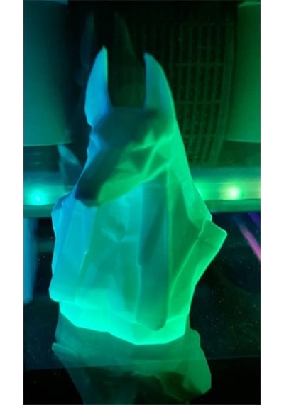Antik Mısır Anubis Biblo Büst Beyaz 12 Cm