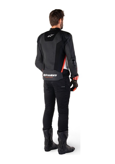 Alpinestars Missile V3 Airflow Deri Korumalı Motosiklet Montu Siyah Beyaz Kırmızı