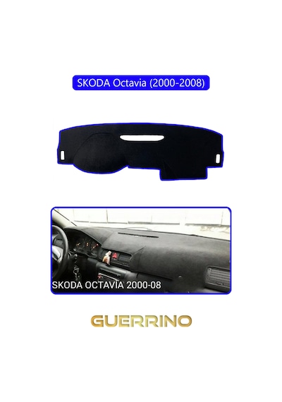 Skoda Octavia 2000-2008 Torpido Koruma Halısı Mavi Kenar