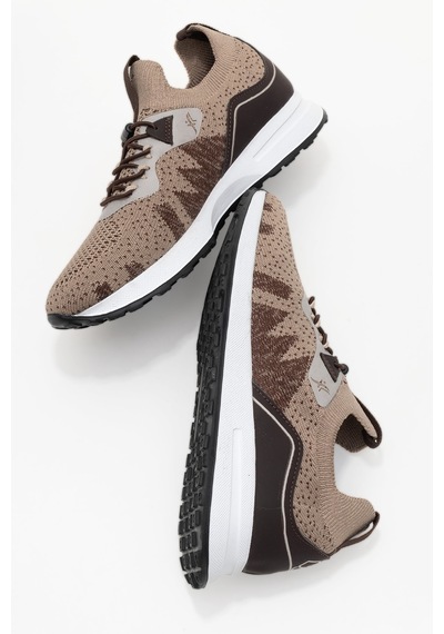 Dericlub Kadın Trikolu Aksesuar Bağcıklı Comfort Sneaker Cr 2486 Vizon
