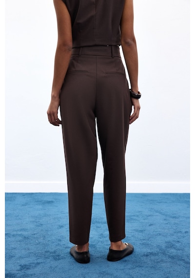 Sateen Lena Havuç Pantolon - Kahve-136960 Kahve