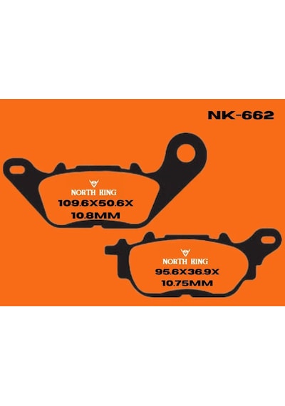 Yamaha Mt25 250 2017 North King Organik Arka Fren Balatası Nk662