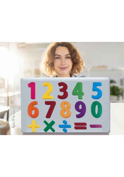 Defter Sticker,laptop Sticker Rakamlı Desen Pvc 48x33x0,5cm