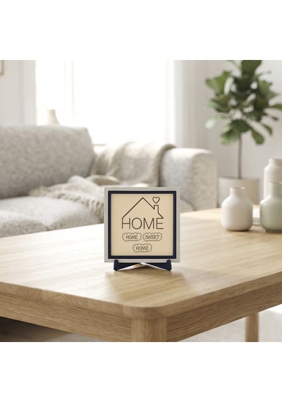 Ev Simgeli Modern Dekoratif Obje, Yaşam Alanınıza Huzur Katan Estetik Tasarım 10x10 Cm
