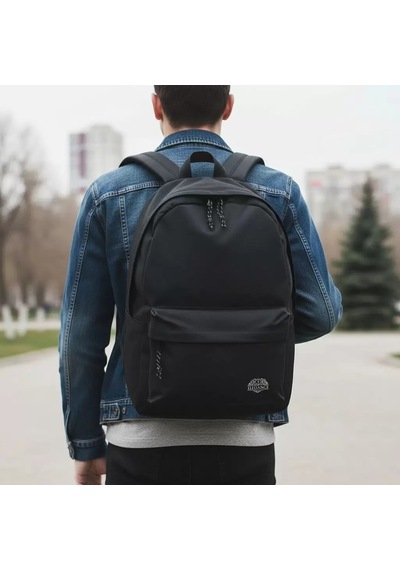 Elegance Siyah Unisex Günlük Okul Seyahat Sırt Çantası Siyah