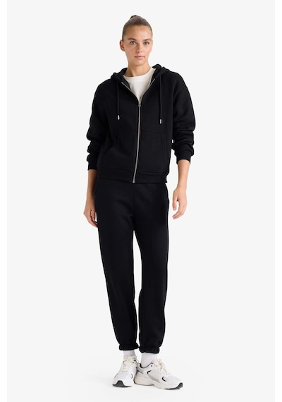 Defacto Basic Düz Cepli Beli Bağcıklı Kalın Jogger Eşofman Altı F9622ax25aubk81 Siyah