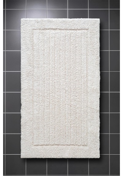 Lilly 2'li Pamuk Banyo Paspas Seti Yumuşak Dokulu Krem Yıkanabilir 60x100 + 60x50cm, Ll004w