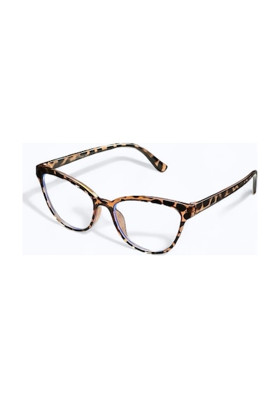 Cat Eye Optik Çerçeve Uyumlu Blue Block Narina Gözlük Leopar Çerçeve Şeffaf