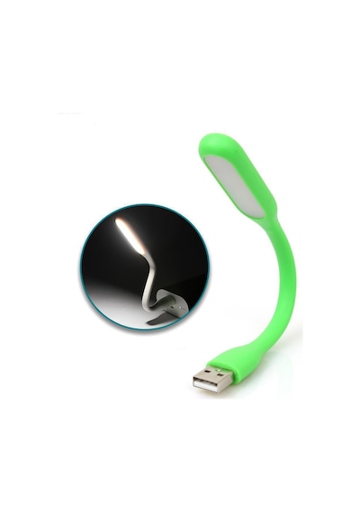 Usb Led Lamba Katlanabilir Pc Laptop Klavye Aydınlatma Esnek Bükülebilir Powerbank/bilgisayar/laptop Gibi Usb Bağlantısı Olan Cihazlarda Kullanabilirsiniz Yeşil