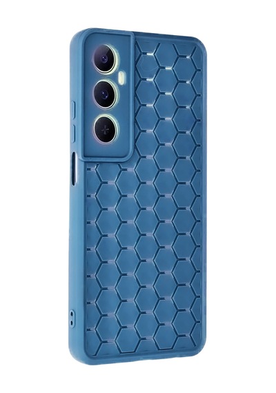 Uryport Realme C65 Kılıf Petek Silikon Kapak - Mavi