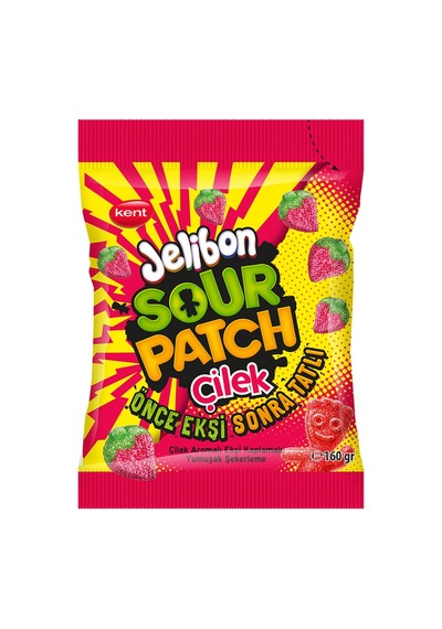 Jelibon Sour Kids Strawberry 160 G - 6 Adet Tarı