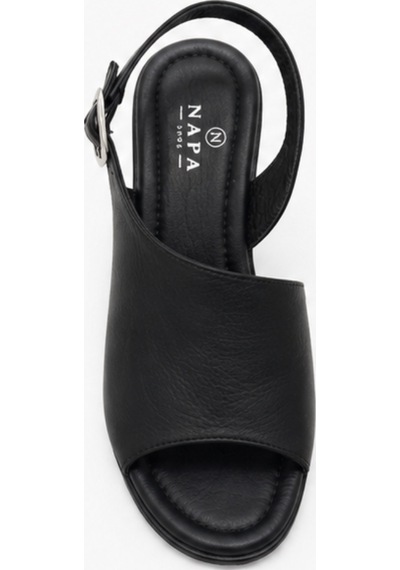 N Napa Shoe Np.1573.siyah.deri Sandalet