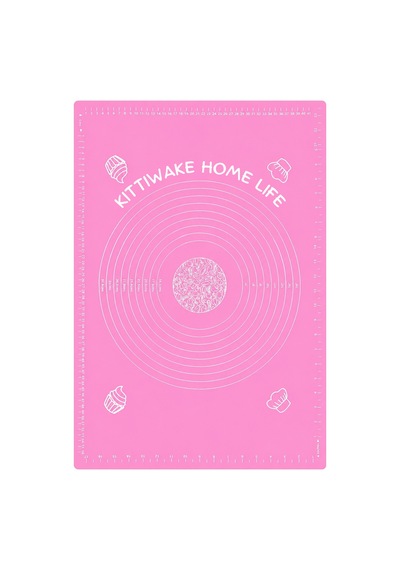 Pembe Silikon Hamur Açma Matı 45x65 Cm + Isıya Dayanıklı Pişirme Altlığı 30x40 Cm Diğer