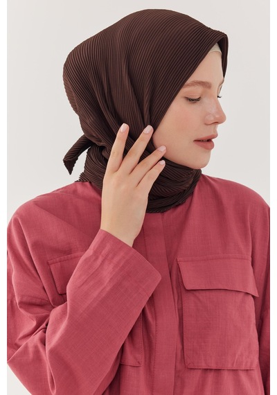 Mirsoy Scarf Piliseli Eşarp - Acı Kahve Acı Kahve