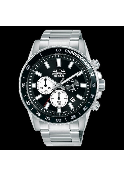 Alba At3l17x1 Quartz Çelik Gri Siyah Kadran 45 Mm Erkek Kol Saati