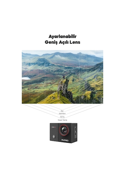Akaso EK7000 Pro 4K Wi-Fi Aksiyon Kamera ve Süper Aksesuar Seti (Akaso Türkiye 2 Yıl Garantili)