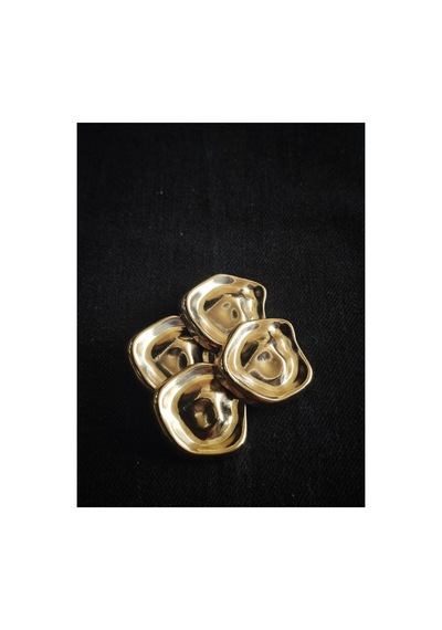 Gold Renk Parlak Metal Ceket Ve Kaban Düğmesi 4 Adet 38 Mm 60 Boy