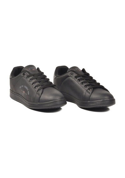 Walkway Siyah Füme Cilt Bağcıklı Hafif Unisex Sneaker Bst-1002 G Siyah - Füme