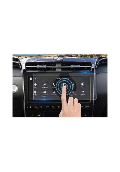 Hyundai Tucson Uyumlu 10.25 İnç Multimedya Araç Ekran Koruyucu 2021 9h Nano Kırılmaz Şeffaf