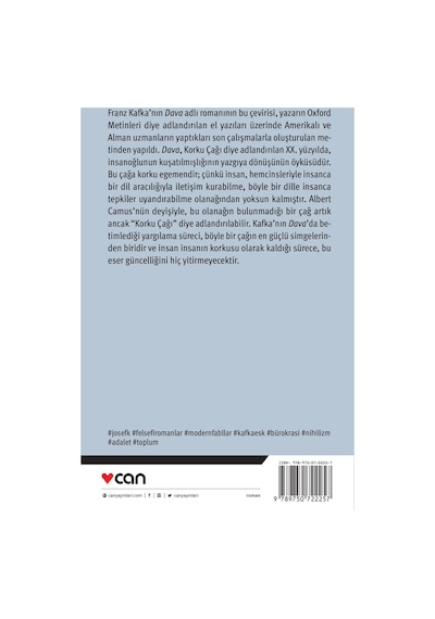 Dava -  Franz Kafka -  Can Yayınları