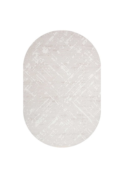 Etro Dekoratif Modern Akrilik Makine Oval Halı Et04 Gri Gri-krem