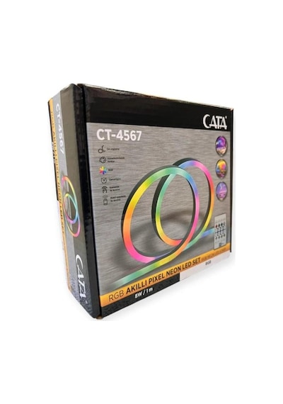 Cata Ct-4567 Rgb Pixel Neon Led Seti Usb Girişli Kumandalı 5 Metre