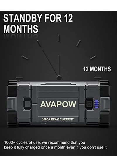 Avapow A28 3000a 23800mah Jump Starter Taşınabilir Akü Takviye Kiti