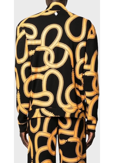 Marcelo Burlon Erkek Ceket Cmbd007f22jer0011016 Siyah-turuncu Siyah - Turuncu
