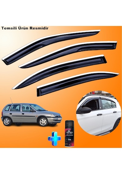 Opel Corsa B Krom Cam Rüzgarlığı Abs Nikelajlı Mügen Cam Rüzgarlığı 1993-2000 Arası + Ebrayn 150ml Koku