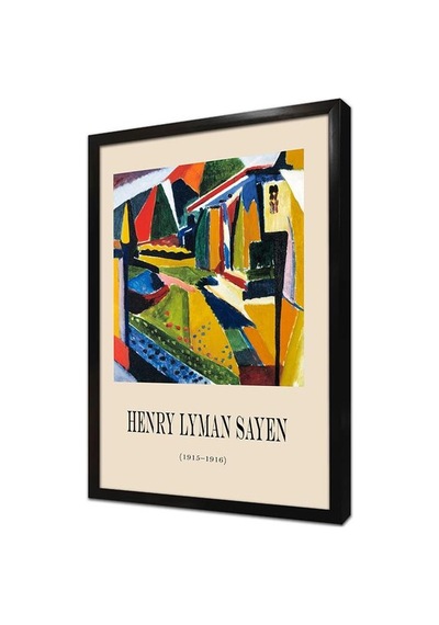 Henry Lyman Sayen Modern Manzara Eserleri Üçlü Çerçeveli Mdf Tablo Seti-174304