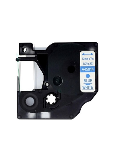 Dymo D1 Beyaz-Mavi Yedek Şerit 12Mm X 7Mt 45014