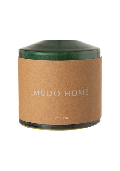 Mudo Home Sütun Mum Yeşil 7x7cm