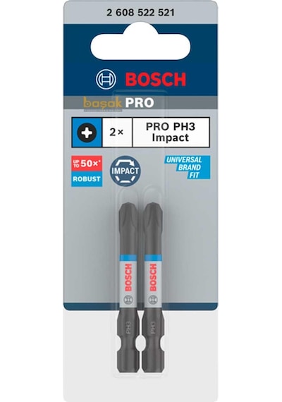 Bosch Pro Impact Ph3 55 Mm Yıldız Vidalama Ucu 2'li 2608522521